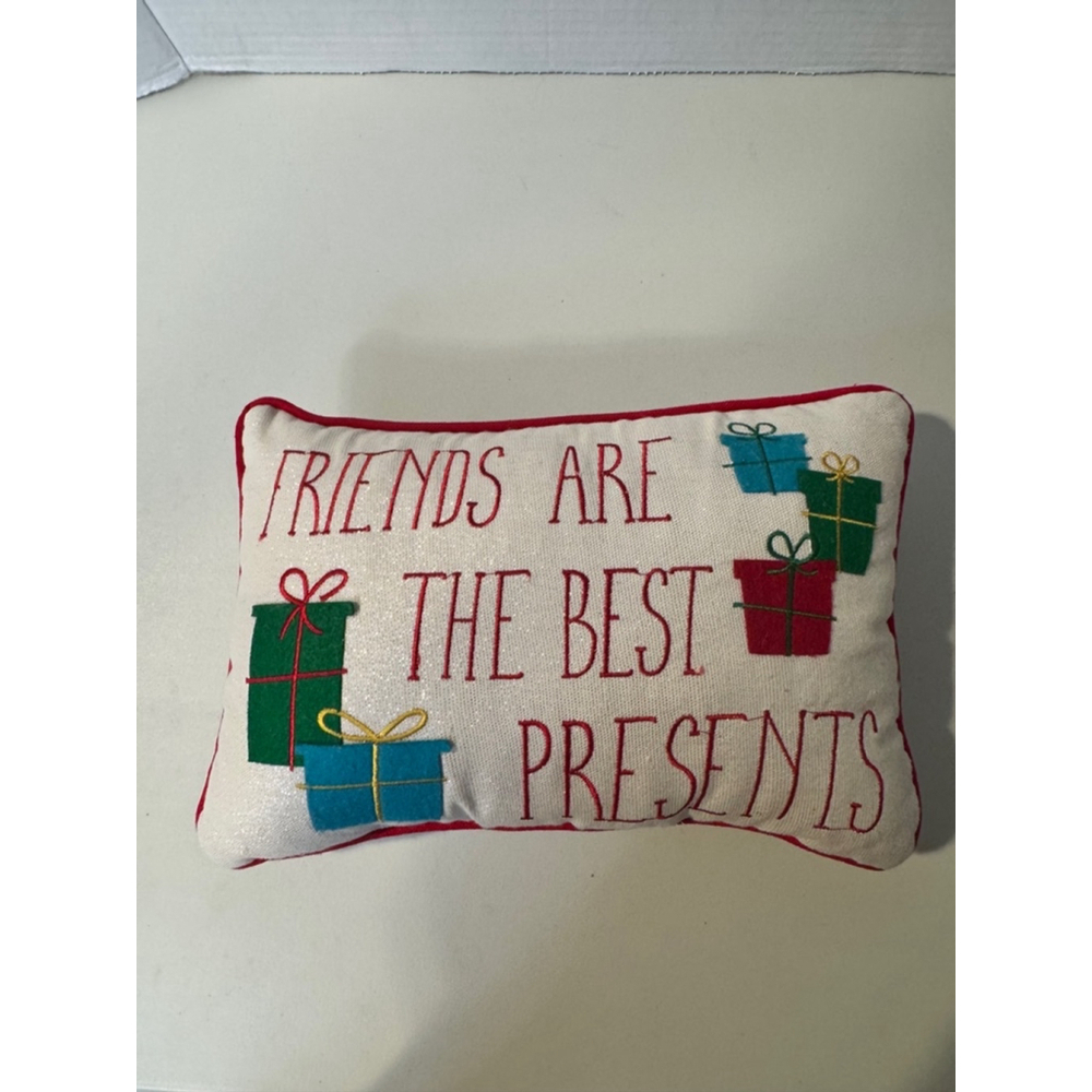 Hallmark White Red Christmas Pillow